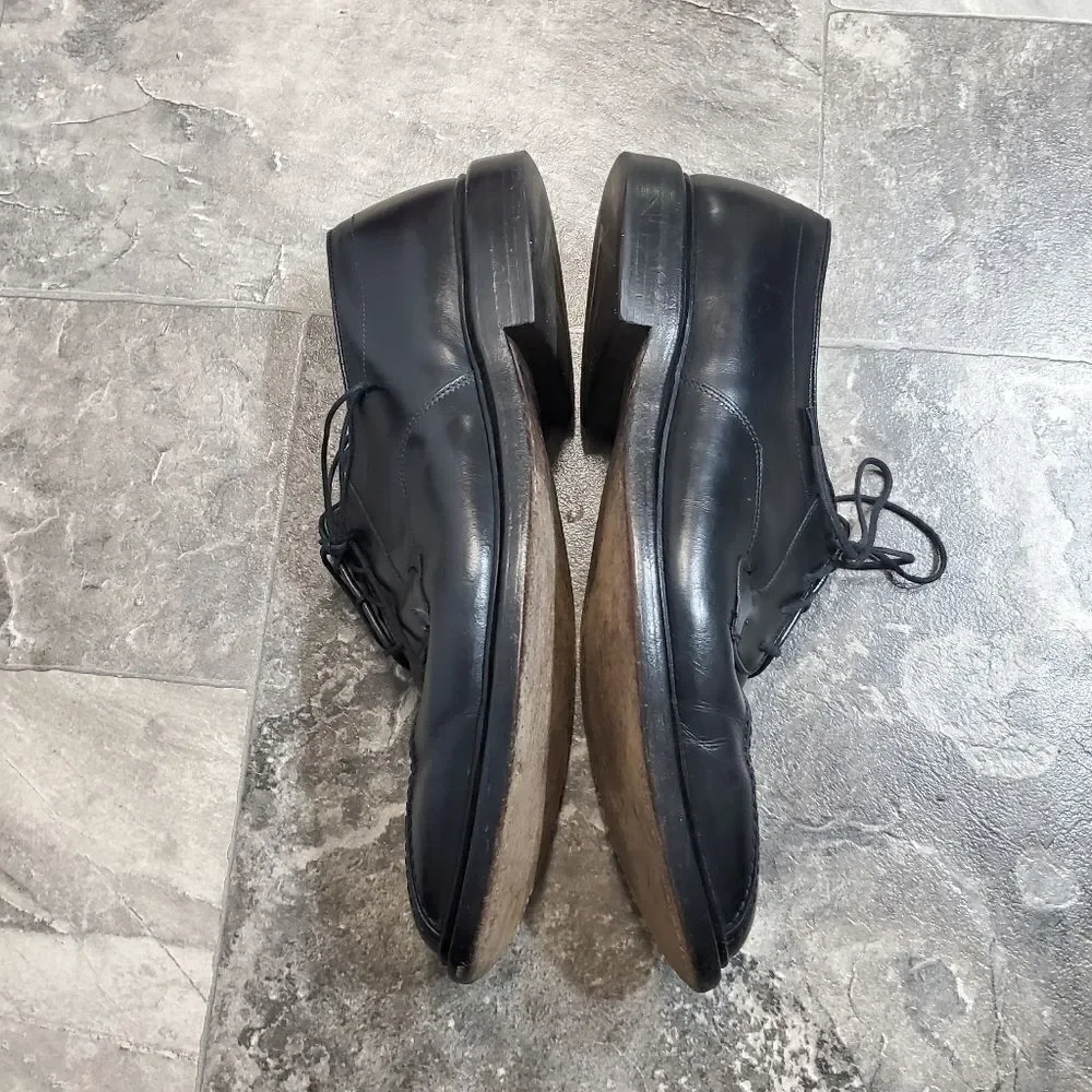 Allen Edmonds‎ Hillcrest Black Leather Bicycle Toe Derby Oxford Dress Shoe 11.5